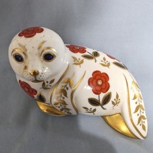 Royal Crown Derby Imari Seal Paperweight Vintage Bone China England